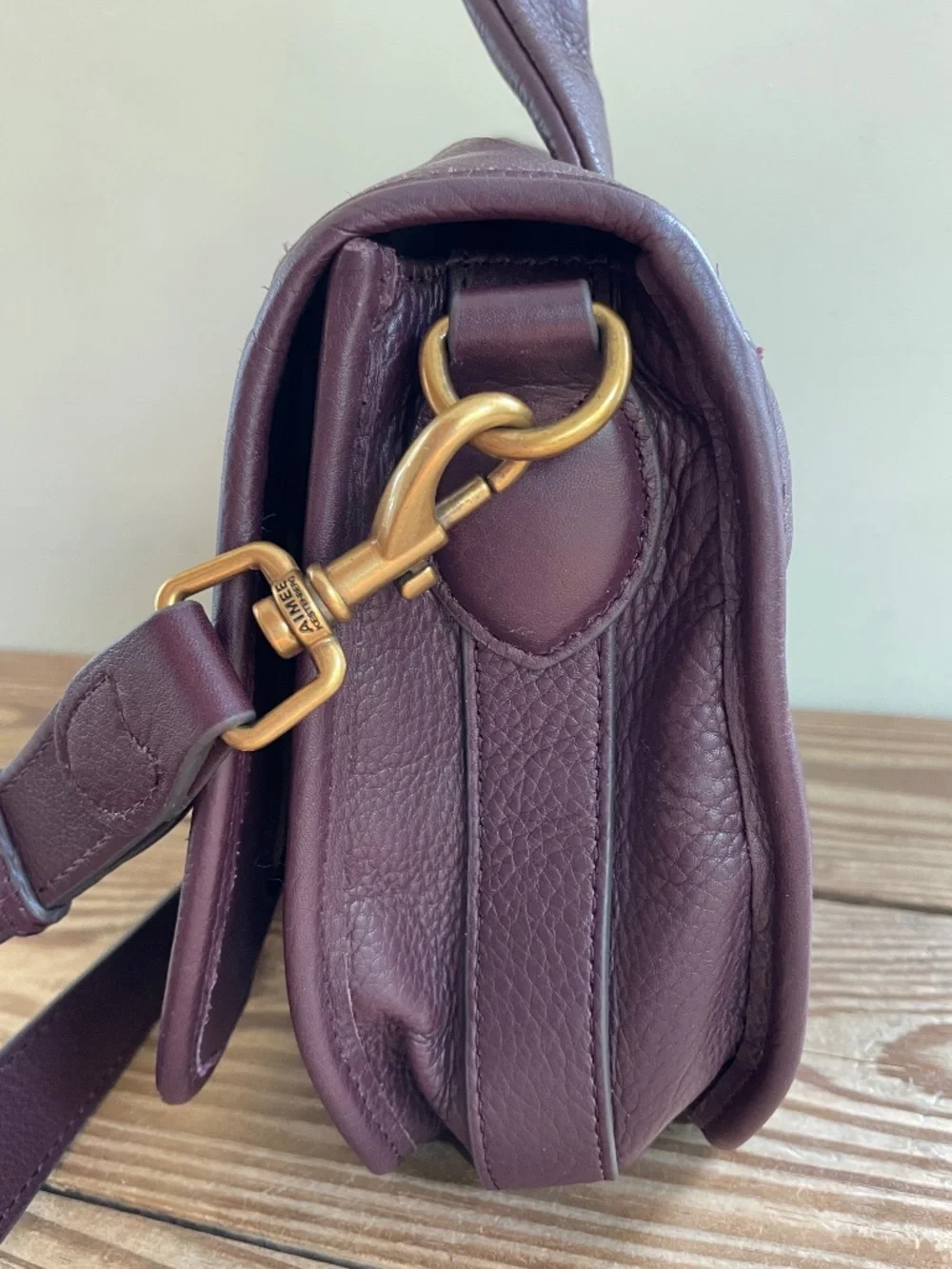 Aimee Kestenberg Fierce & Fab Leather Saddle Bag In Oxblood EUC